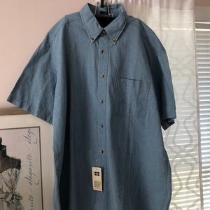 NWT Dockers chambray button down short sleeve